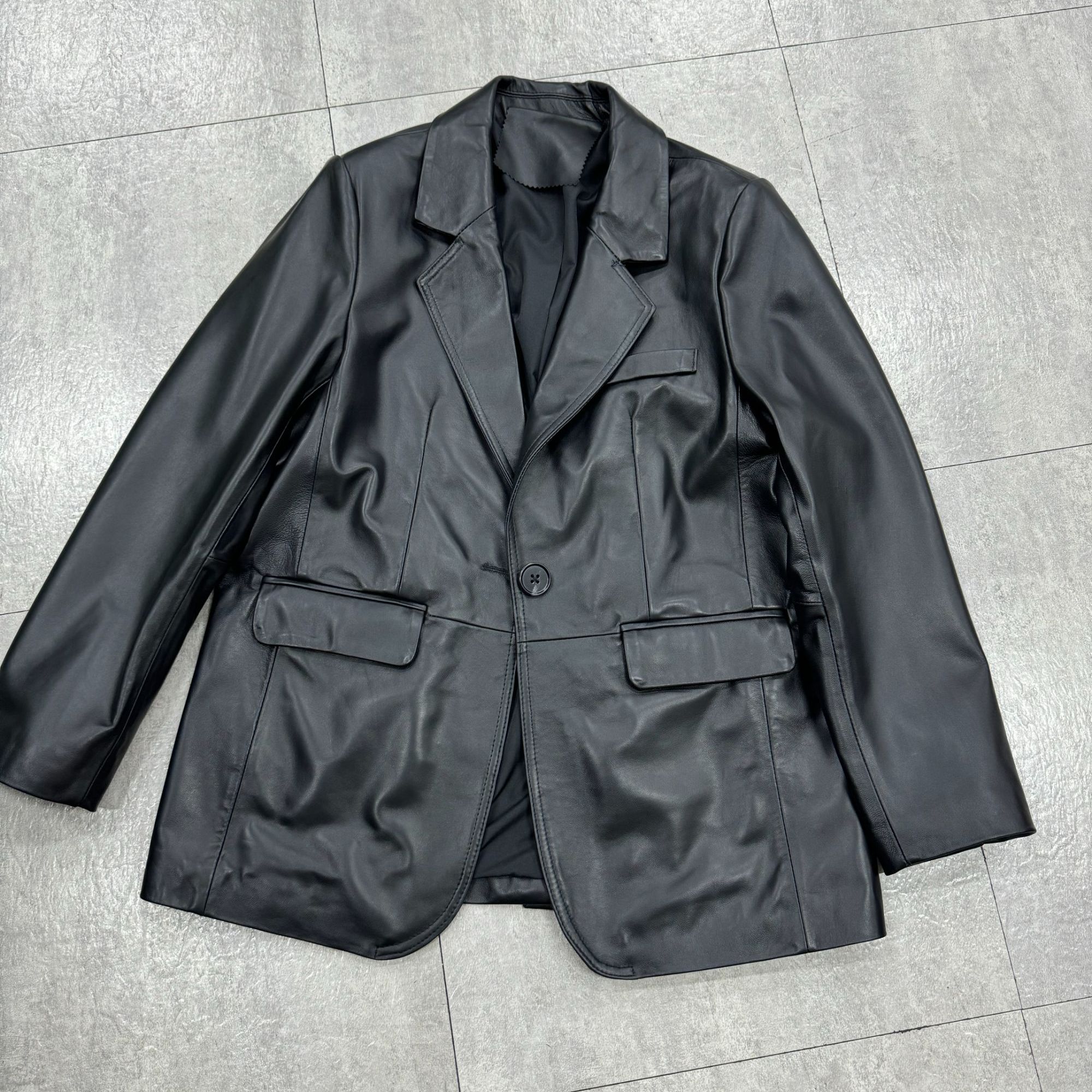 「Darley推荐」“半岛铁盒”｜绵羊皮｜秋季新款复古中长女士纯皮·西服