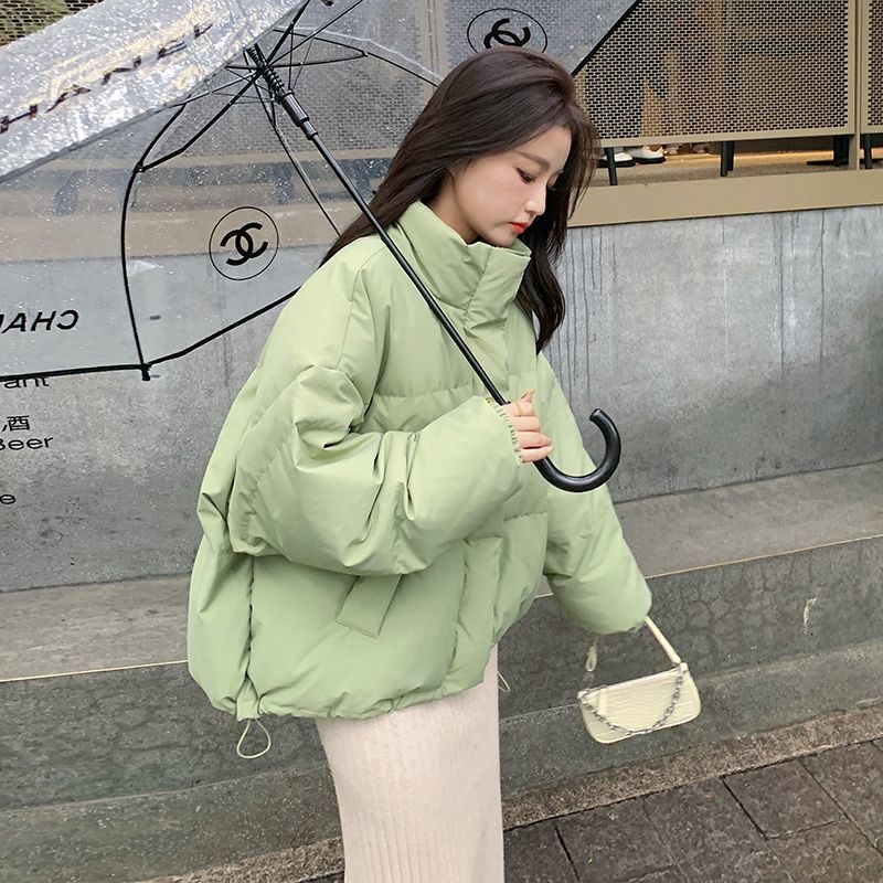 2023年新款冬季立领羽绒棉服女宽松加厚保暖面包服短款小个子外套