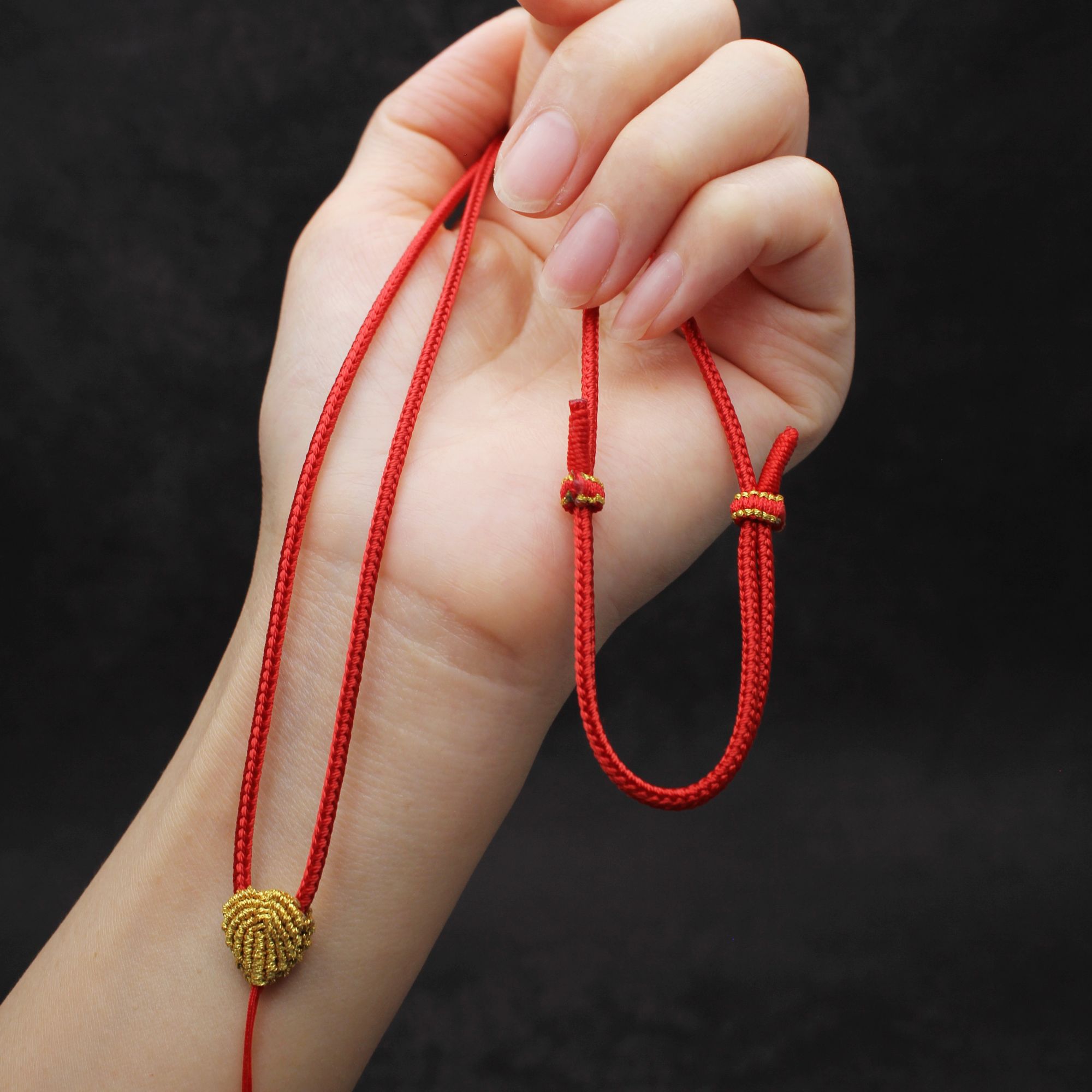 玉绳小店 手工编织金枝玉叶吊坠绳子高货佛观音平安扣挂件绳子A10