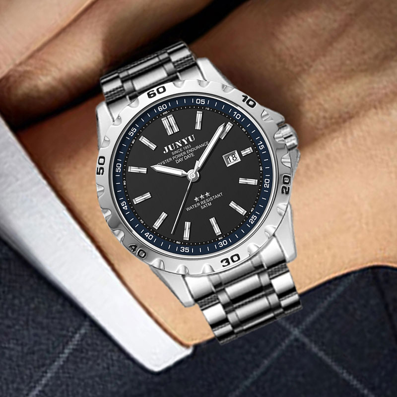 领航员系列【文】男士高档百搭日历腕表防水原装手表潮流男款 6814