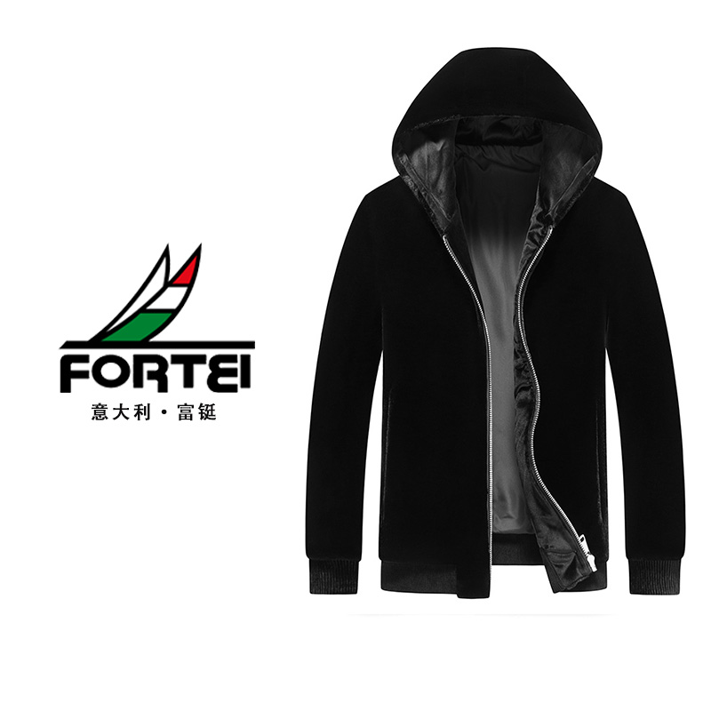 FORTEI/富鋌【海宁源头工厂】海宁男士秋冬新款连帽外套休闲时尚DF
