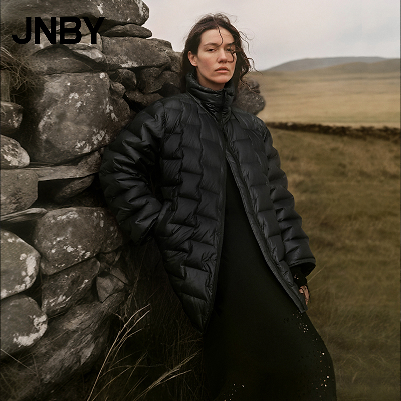 JNBY/江南布衣秋冬羽绒服轻盈保暖简约宽松中长款立领5O0C12170