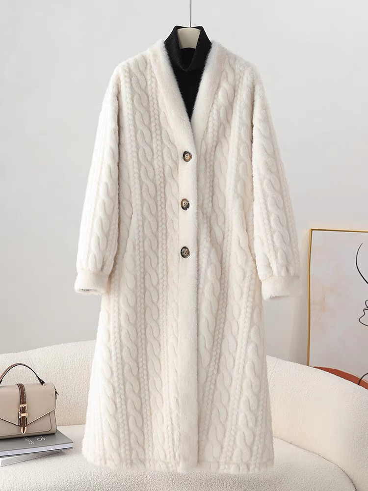 2024冬季女装时尚新款宽松休闲毛呢大衣