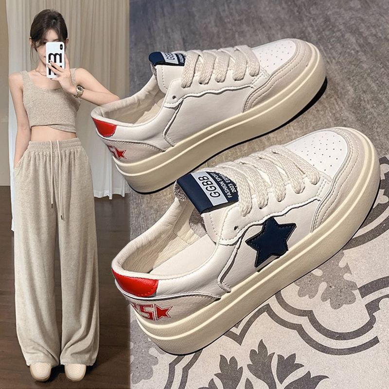 星星厚底小白鞋子女ins2023秋季新款百搭洋气运动鞋爆款