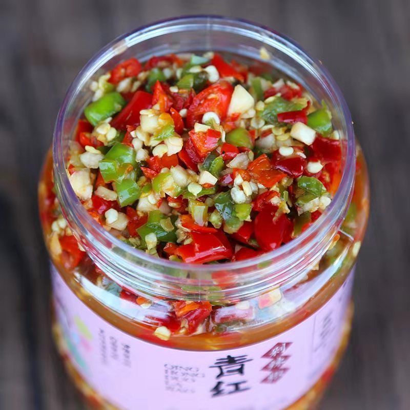 江西特产剁椒辣椒酱超辣特辣蒜蓉青红剁椒酱下饭菜瓶装蒜香辣椒酱