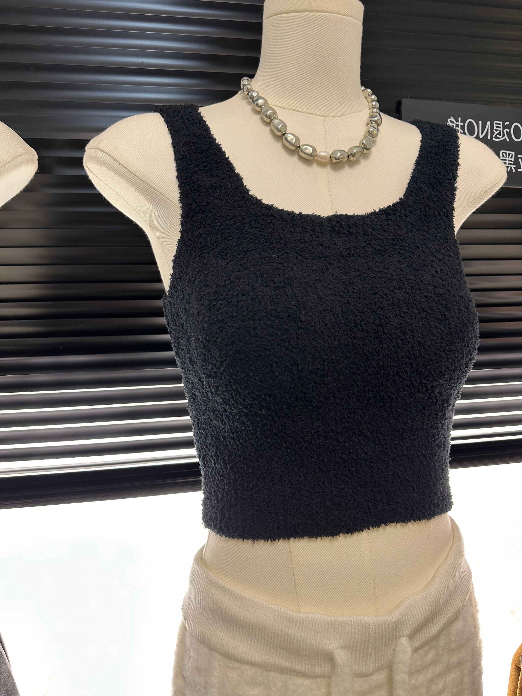 【22家】毛巾面料美背背心百搭通勤气质网红时尚休闲复古宽松秋冬