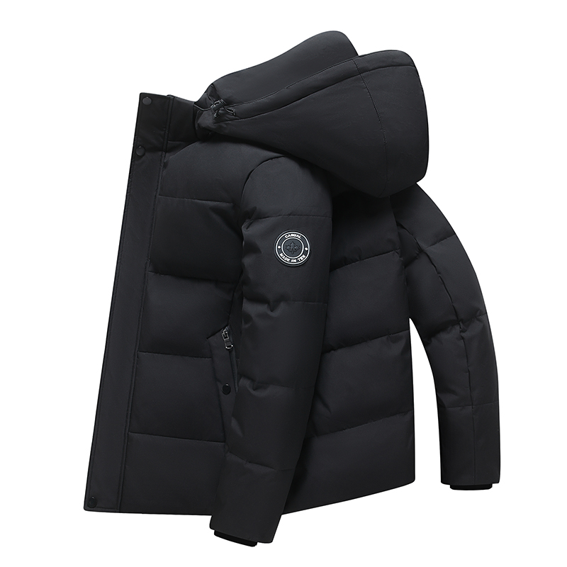 【极寒加厚可拆卸帽】羽绒服男2025新款连帽短款冬季本命年红色外套