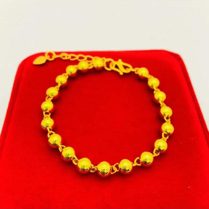 铜合金手链  精工珠珠实心手链