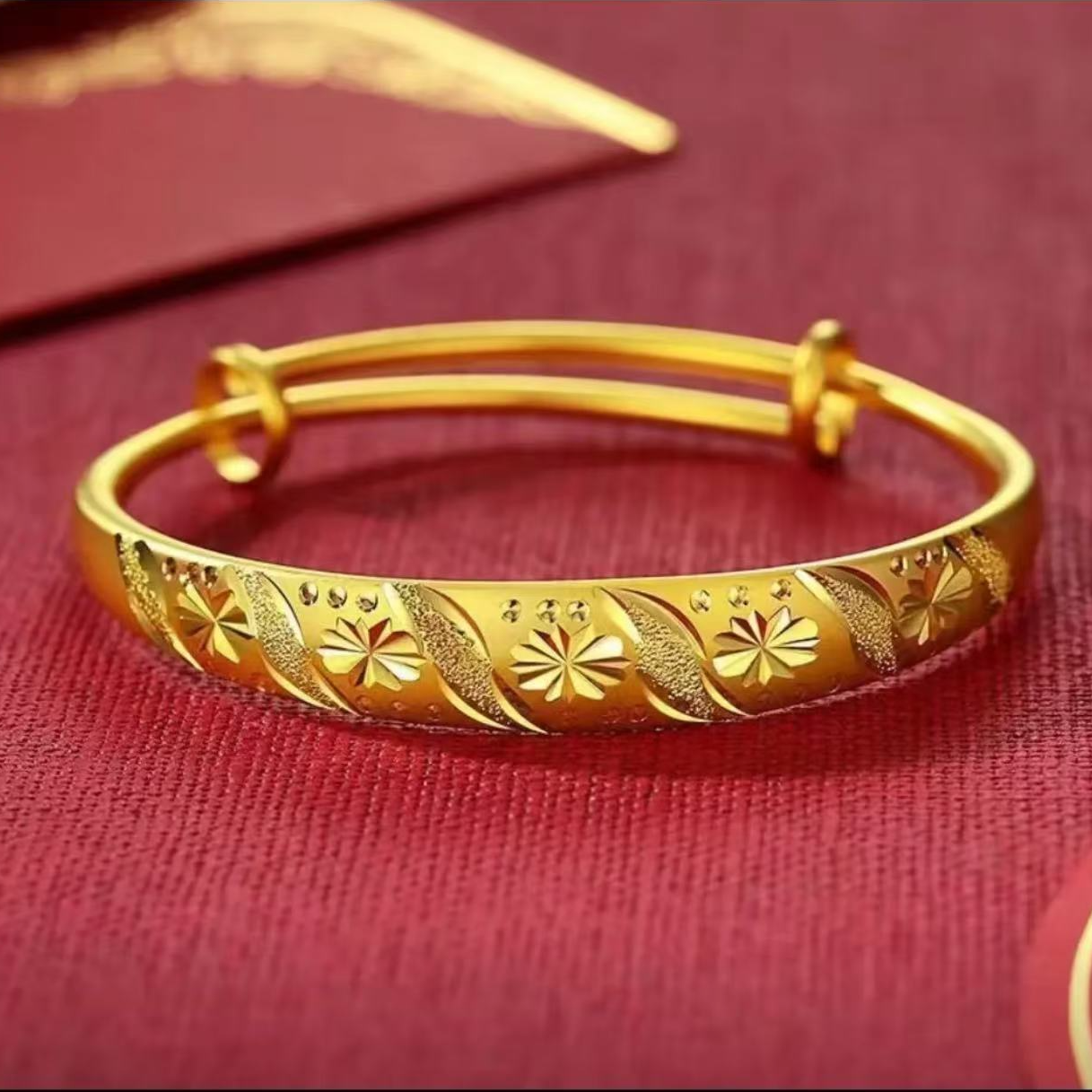 铜合金手镯 合金手镯 手镯 555时尚百搭气质高雅款【五星星推拉】88