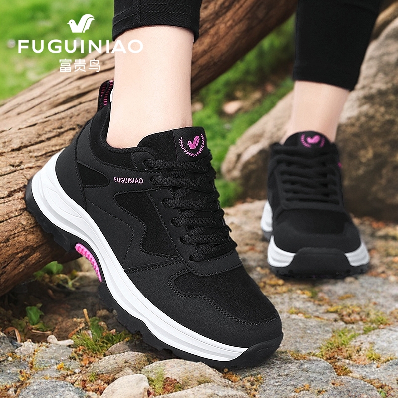 富贵鸟中老年妈妈运动鞋防滑老人鞋保暖鞋女加绒加厚秋冬健步鞋女