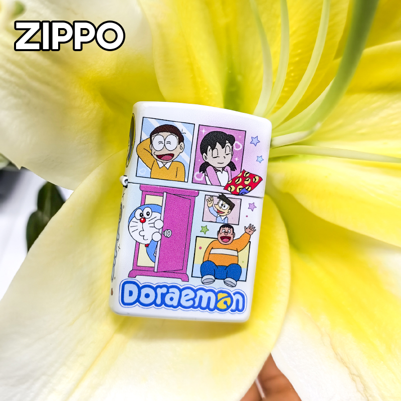 ZIPPO打火机【拍1发5】哆啦A梦机器猫ZIPPO定制打火机刻字DYJ1W1