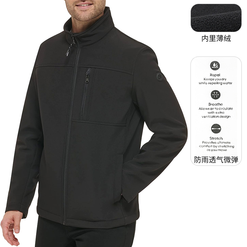 Calvin Klein/卡尔文·克雷恩CK男士防雨薄绒夹克立领外套CM903910