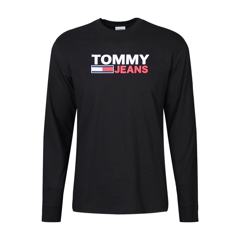 TOMMY HILFIGER汤米希尔费格长袖T恤男春秋套头圆领打底DM09487
