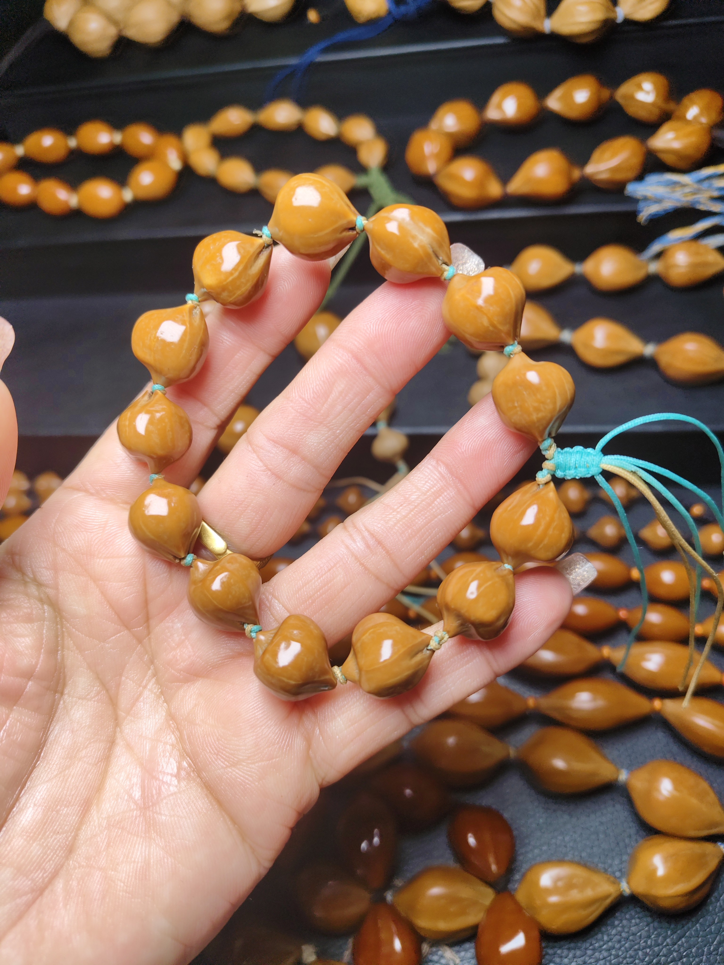 橄榄核三花手串素串手串1.4