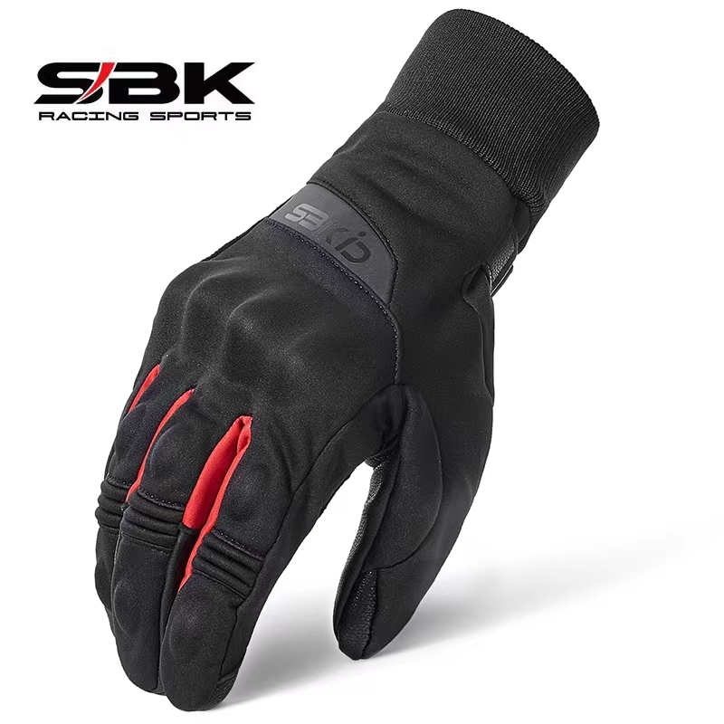 SBK手套冬季防水保暖摩托车骑行手套防摔防风赛车触屏SC-60