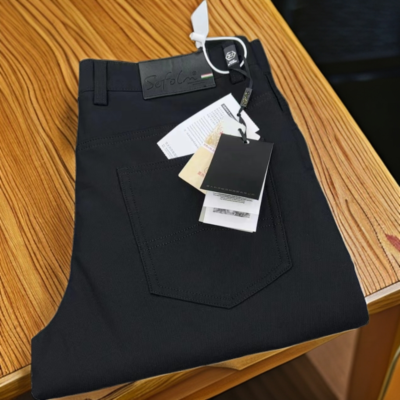 秋冬季男士弹力轻奢简约直筒宽松长绒棉休闲裤夏季男裤ol时尚百搭