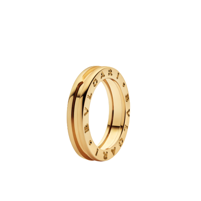 99新 BVLGARI/宝格丽  18k黄金b-zero1弹簧戒指 单环