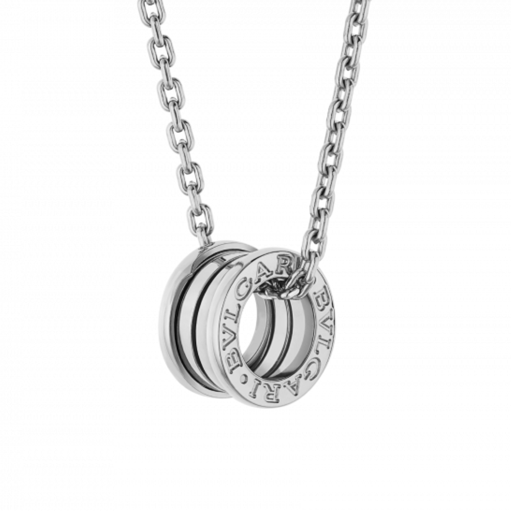 99新 BVLGARI/宝格丽  18k白金b-zero1弹簧项链