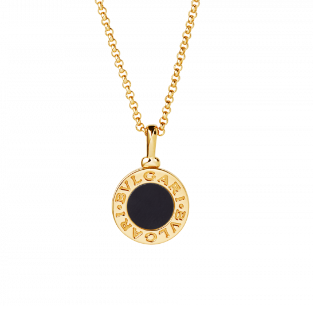 99新 BVLGARI/宝格丽  18k黄金黑玛瑙小圆饼项链