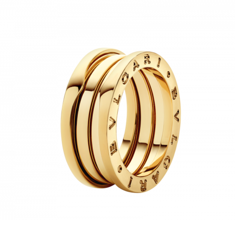99新 BVLGARI/宝格丽  18k黄金b-zero1三环弹簧戒指