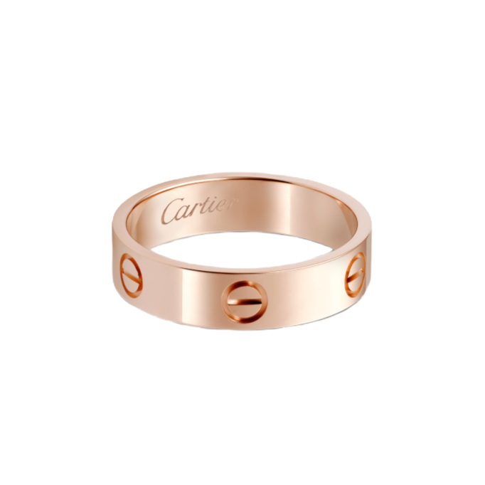 99新 Cartier/卡地亚 18k  玫瑰金  宽版  love戒指