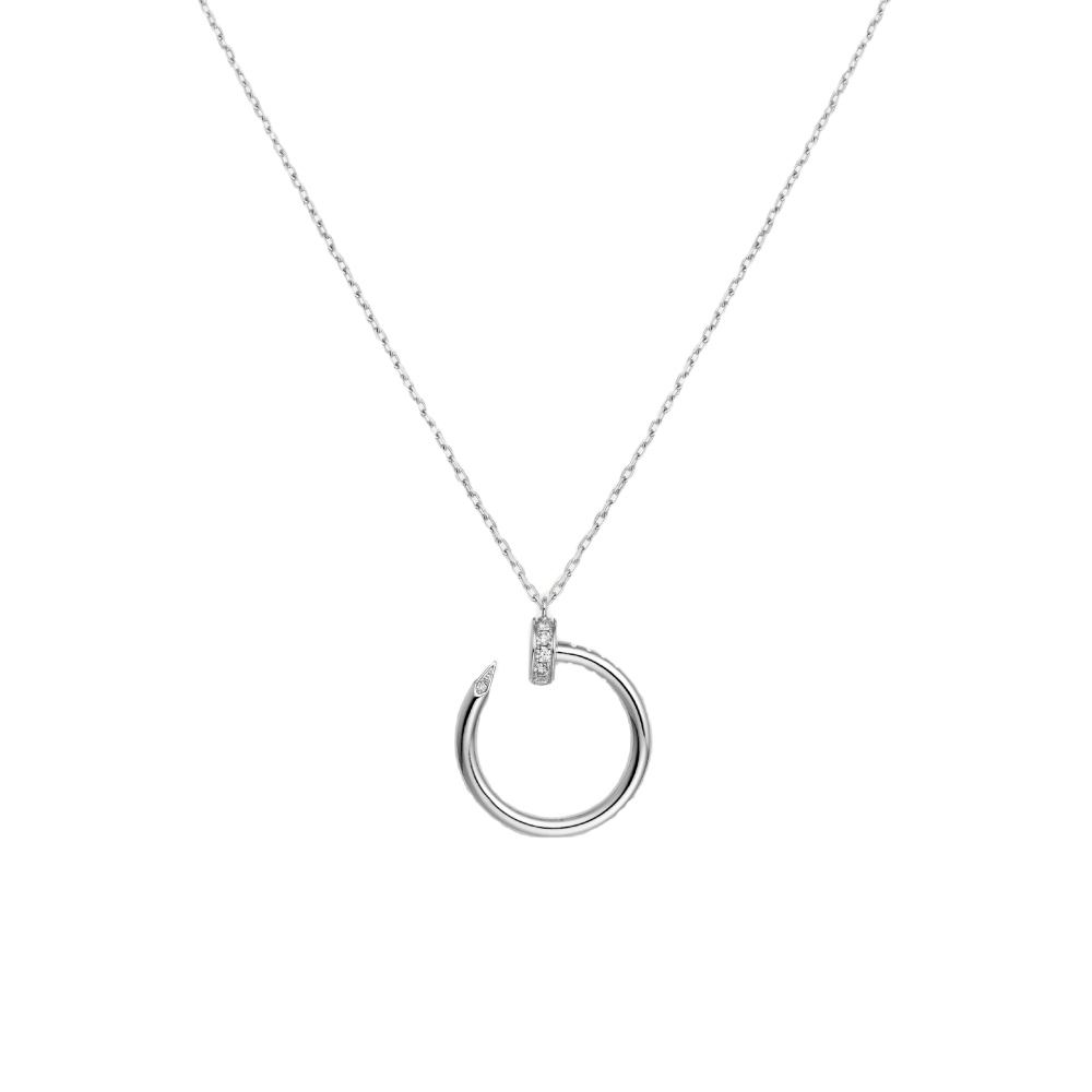 99新 Cartier/卡地亚 18k金镶钻JUSTEUNCLOU钉子项链