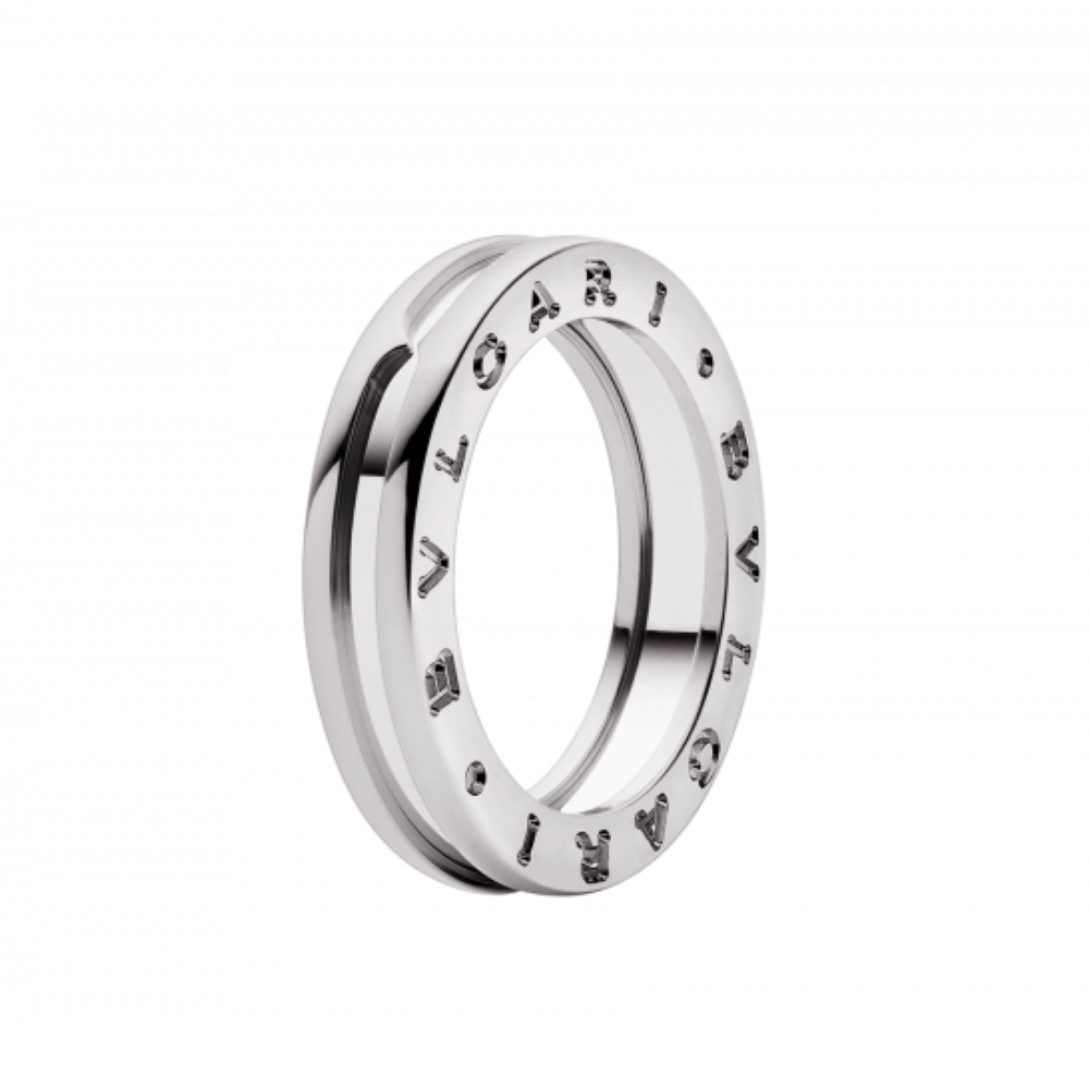 99新 BVLGARI/宝格丽  18k白金b-zero1弹簧戒指 单环