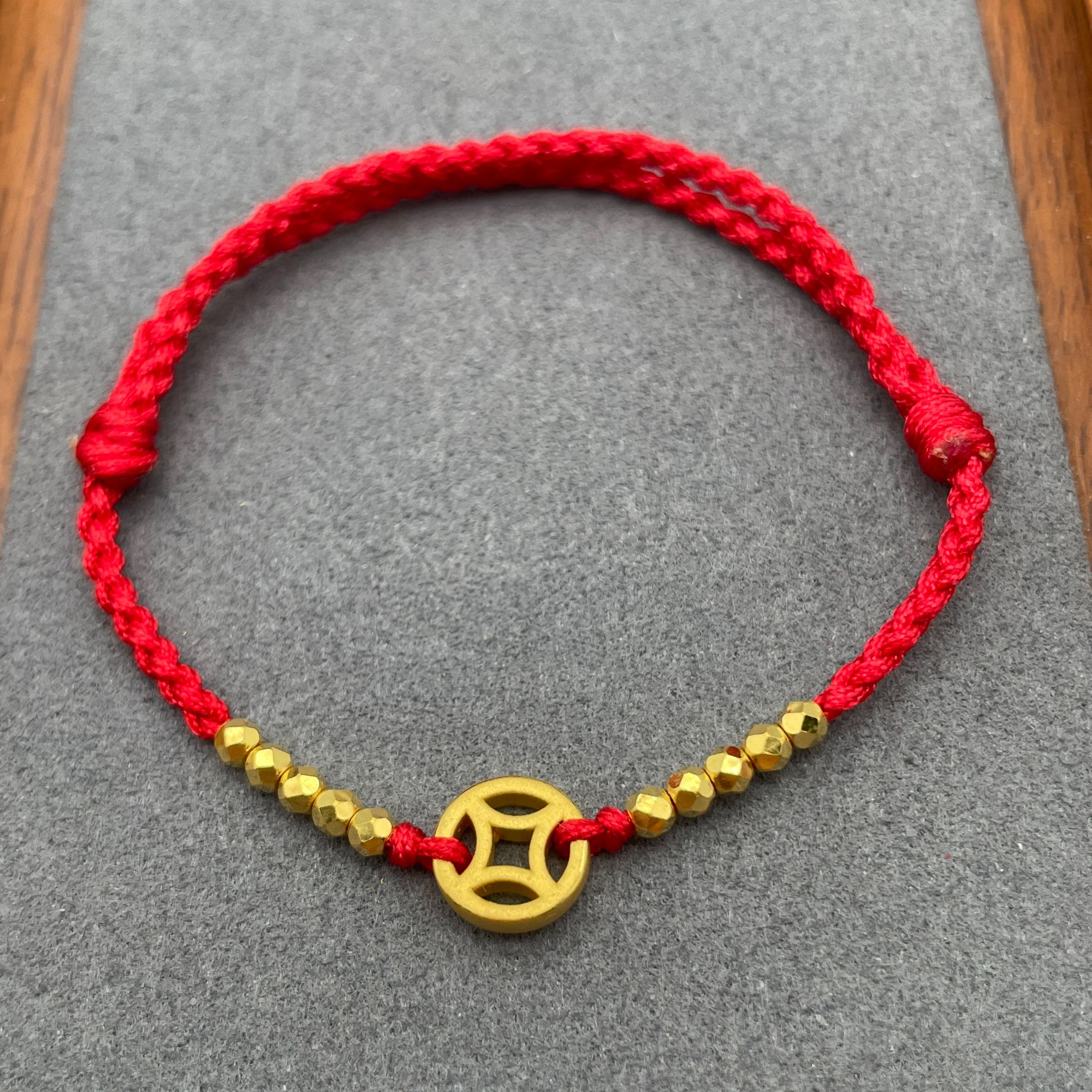 足金999钱币转运珠蹦迪珠黄金情侣简约情侣同款礼物