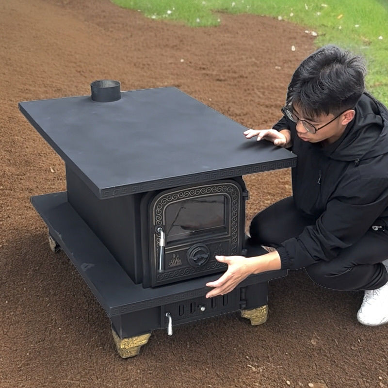 藏式柴火炉取暖炉室内烤火炉子家用烧木柴柴火灶冬天房间农村藏族