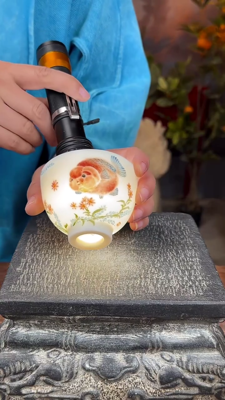 【闪购商品】摆件手工釉上彩玉白泥