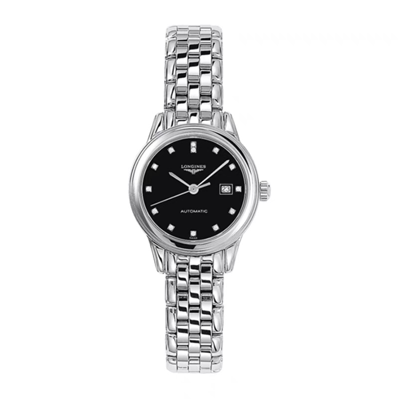 99新 Longines/浪琴 L2.274.4.57.6/军旗274黑钻女表