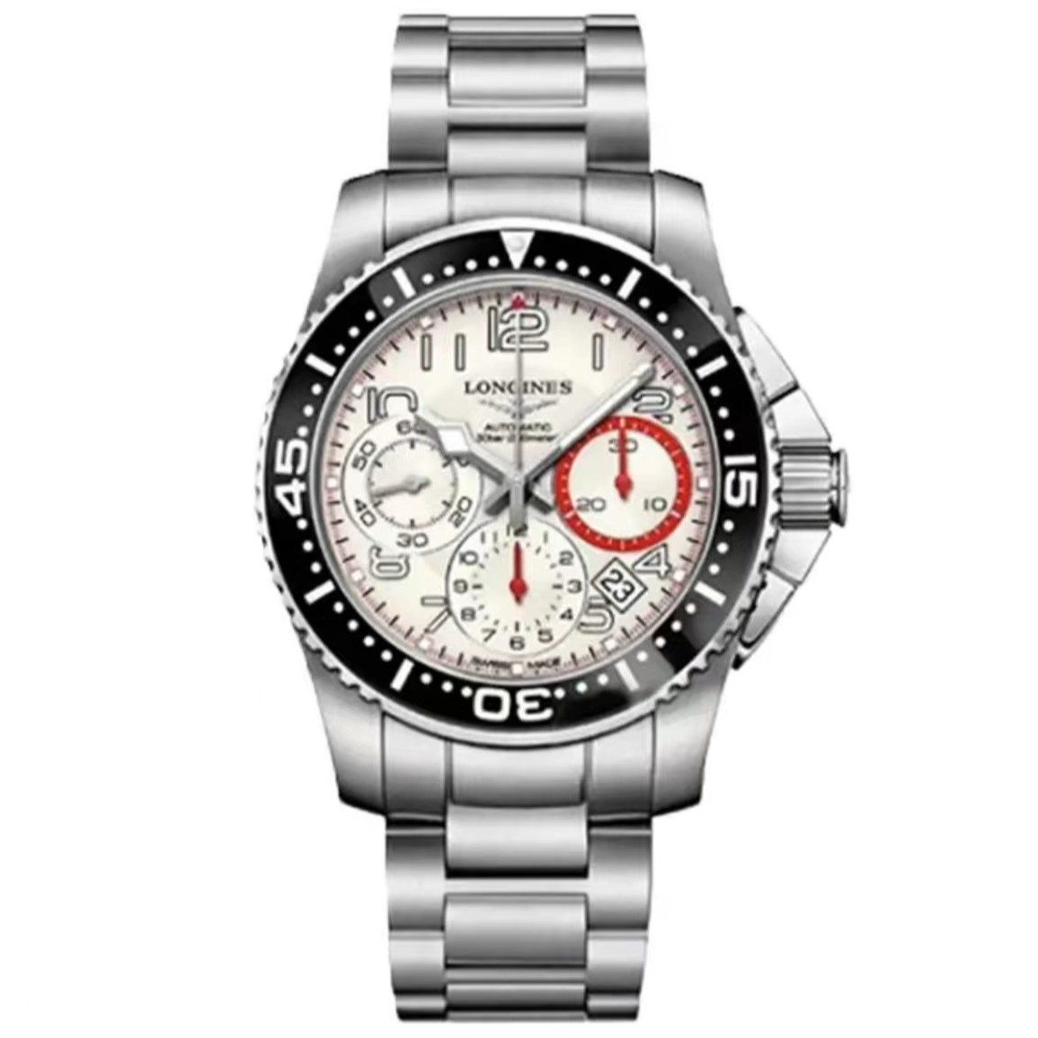 99新 Longines/浪琴  L3.696.4.13.6/三眼康卡斯潜水机