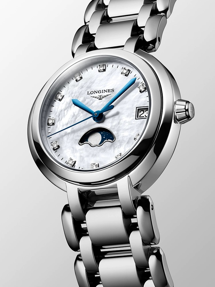 99新 Longines/浪琴 L8.115.4.87.6心月115贝母盘原镶钻/表径30.5