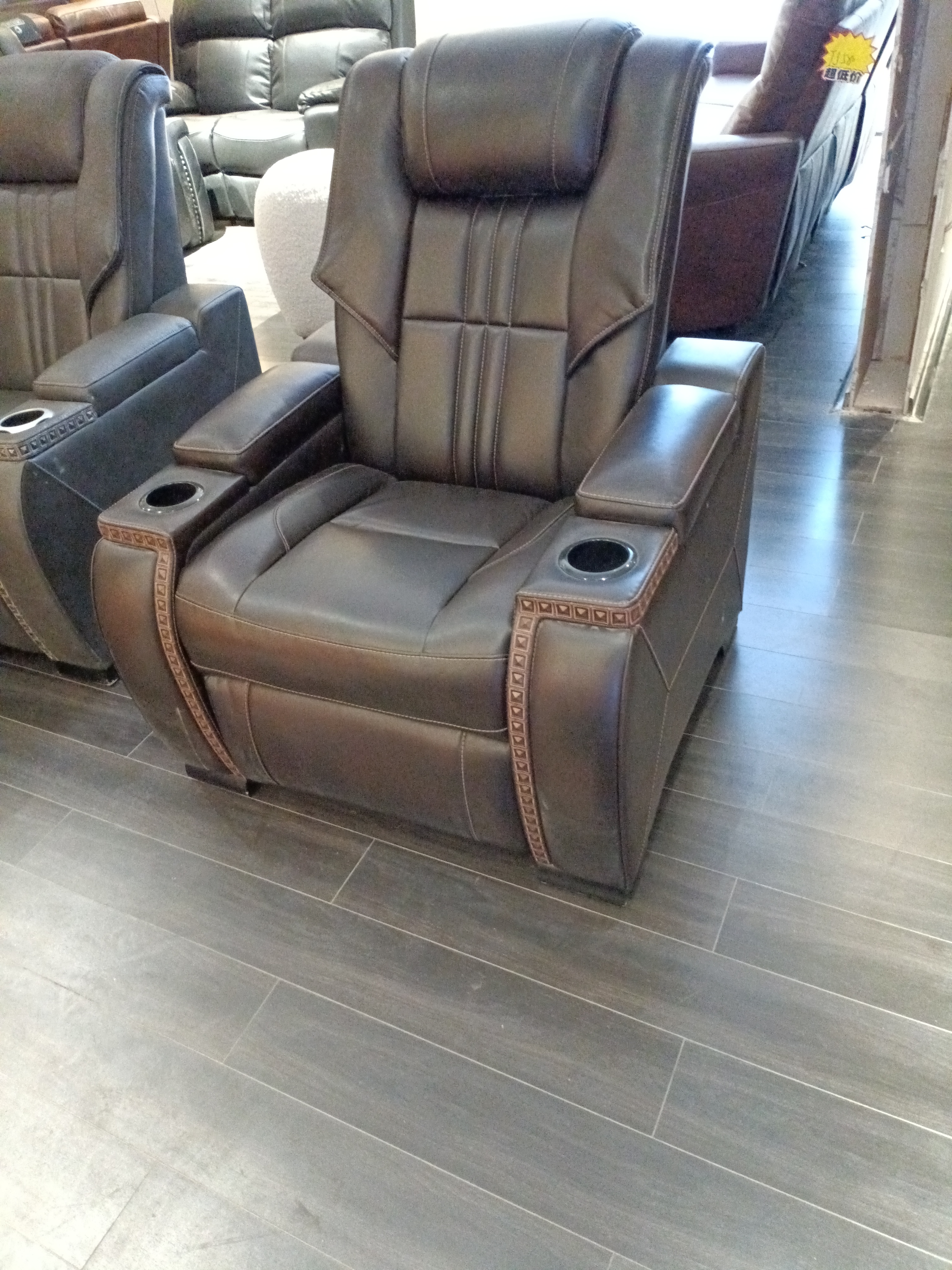 白色真皮单人沙发多功能可躺椅客厅小户型懒人沙发