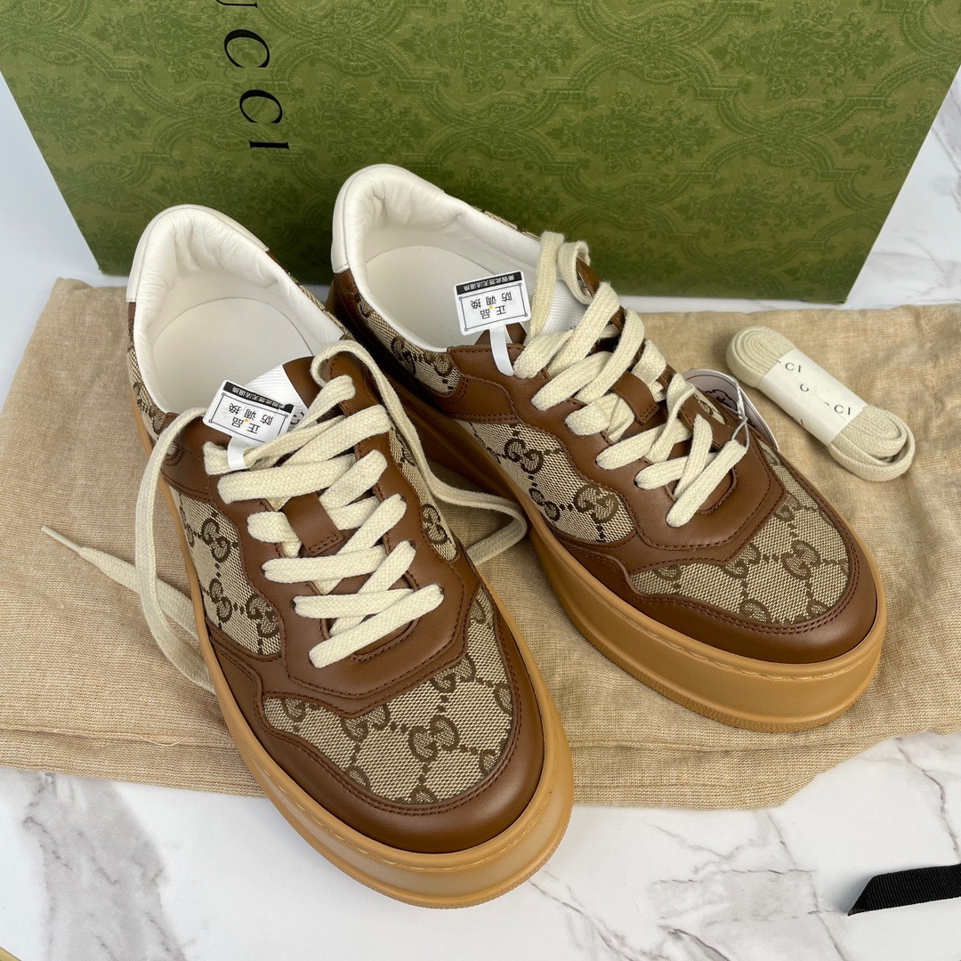 全新未使用 GUCCI/古驰 青奢荟/5码半/百搭时尚运动饼干鞋//52029