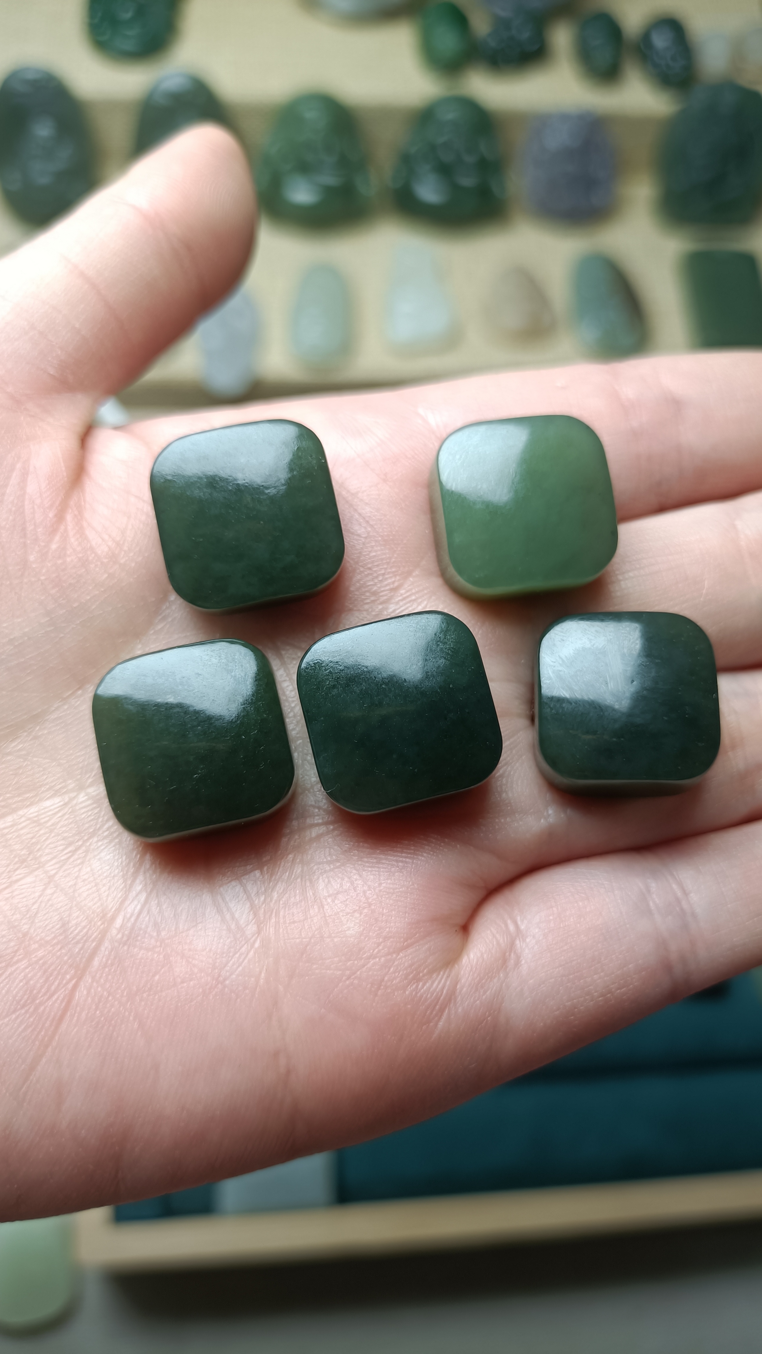 小方糖绿色吊坠卡17mm厚10mm