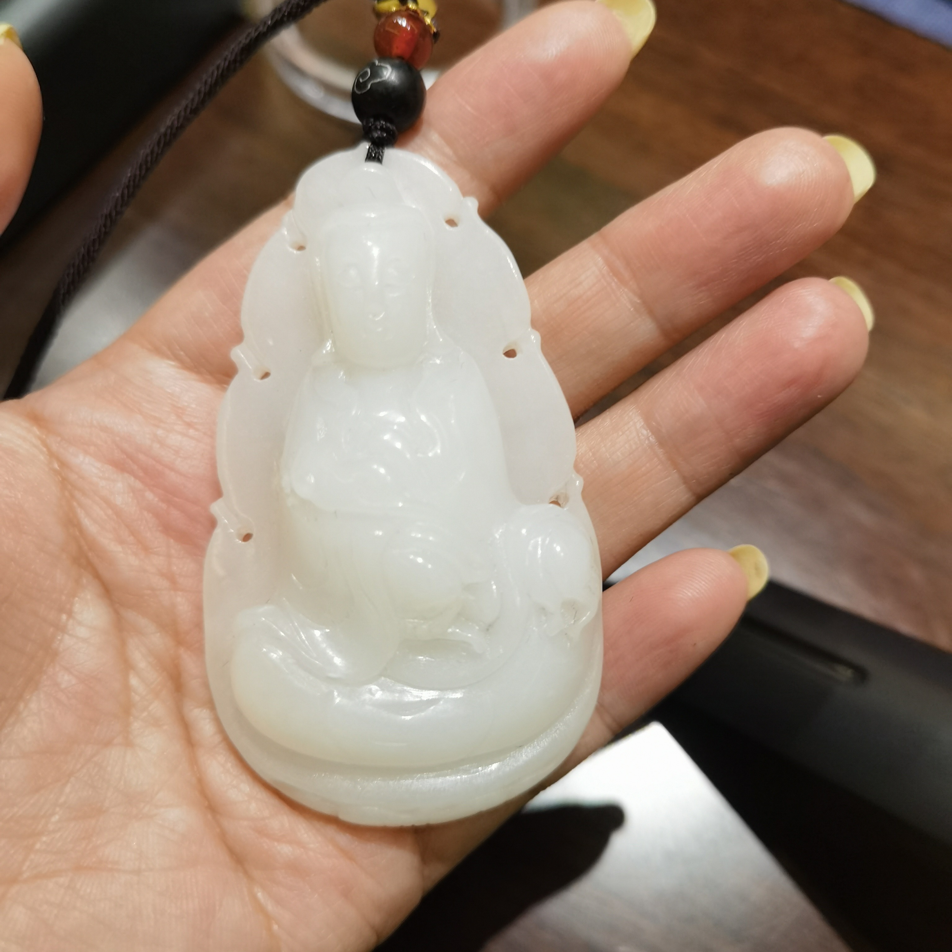 和田玉白玉观音 白玉