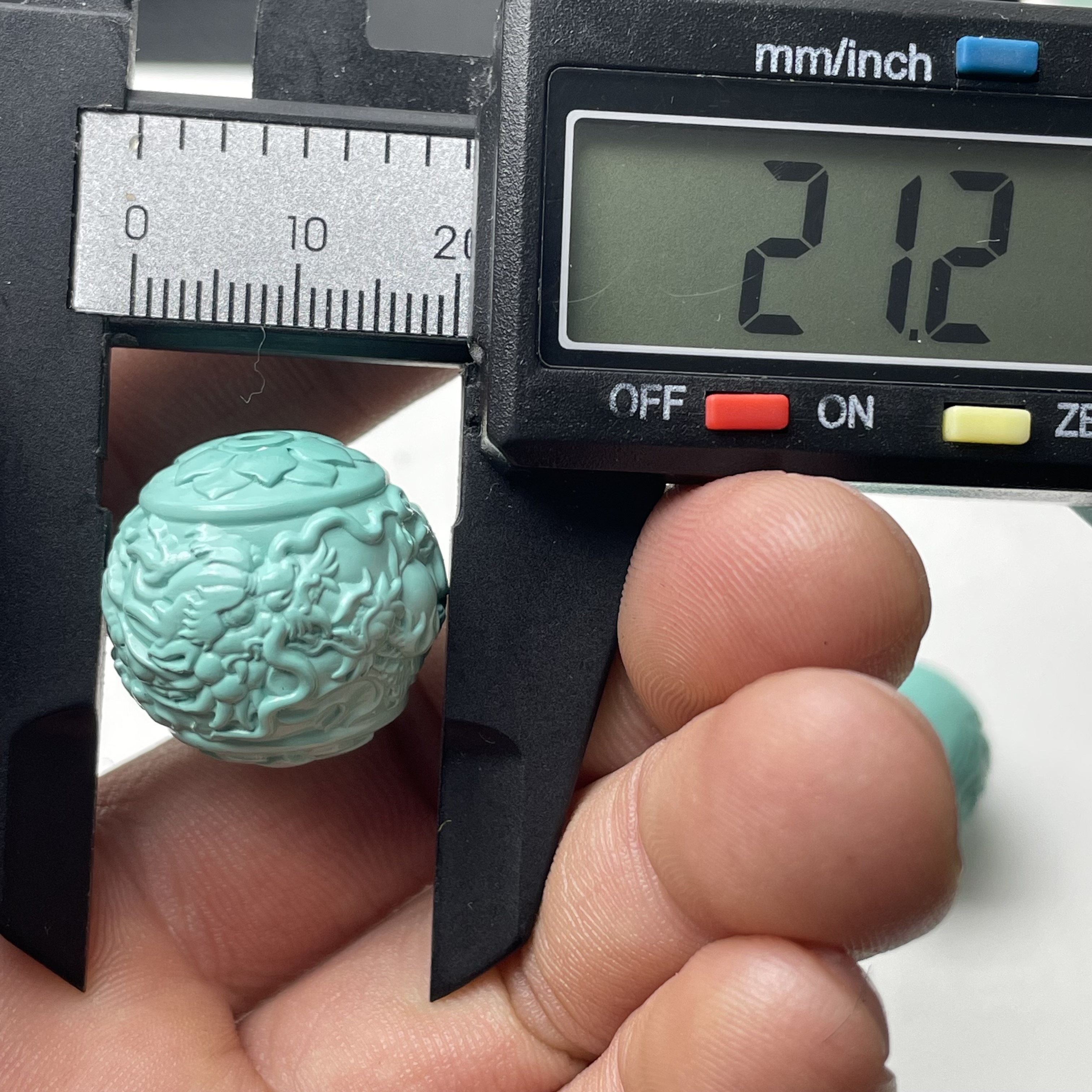 【人工处理】21mm加龙珠一颗随发低价处理松石湖北高瓷