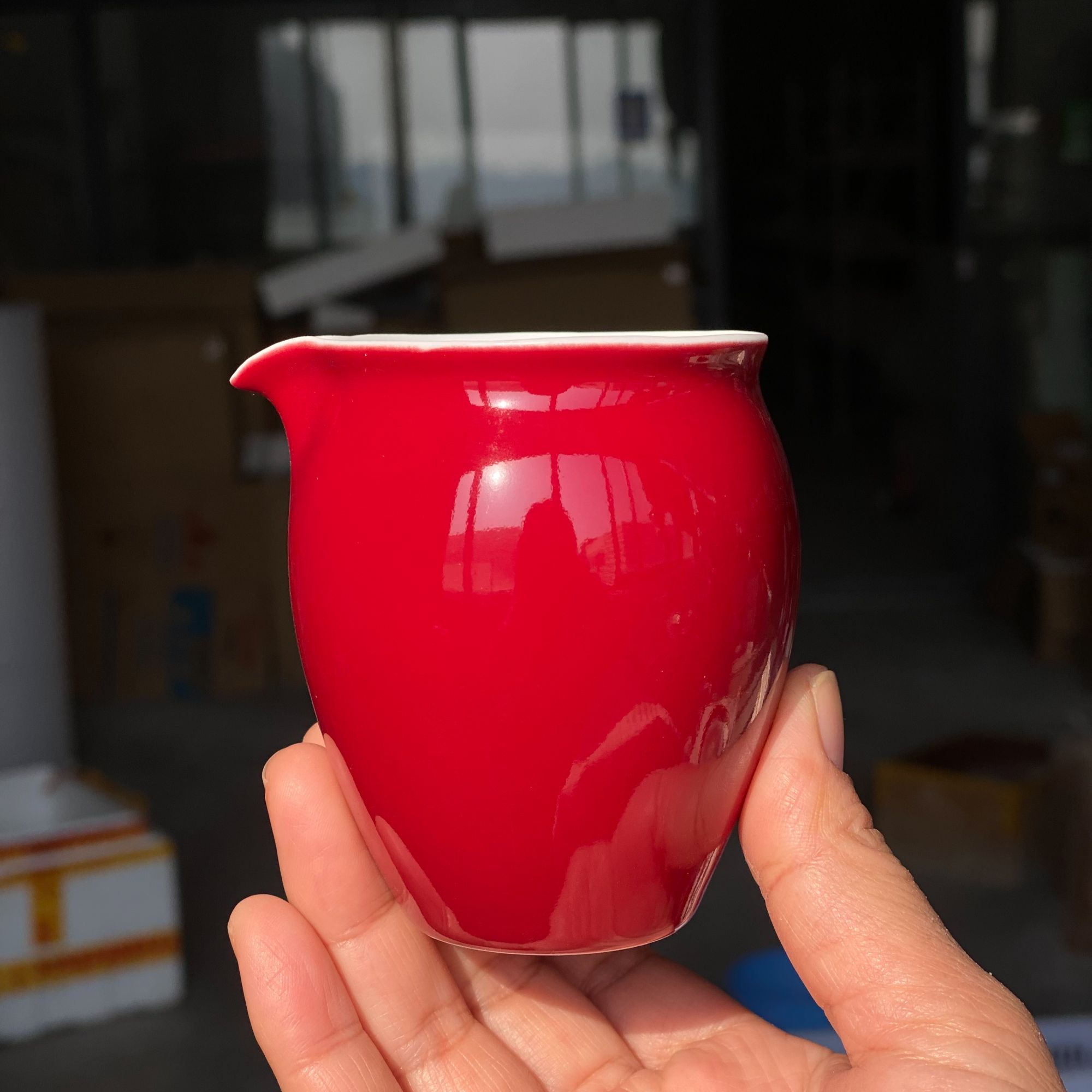 霁红小公杯 茶具均杯 容量约180cc