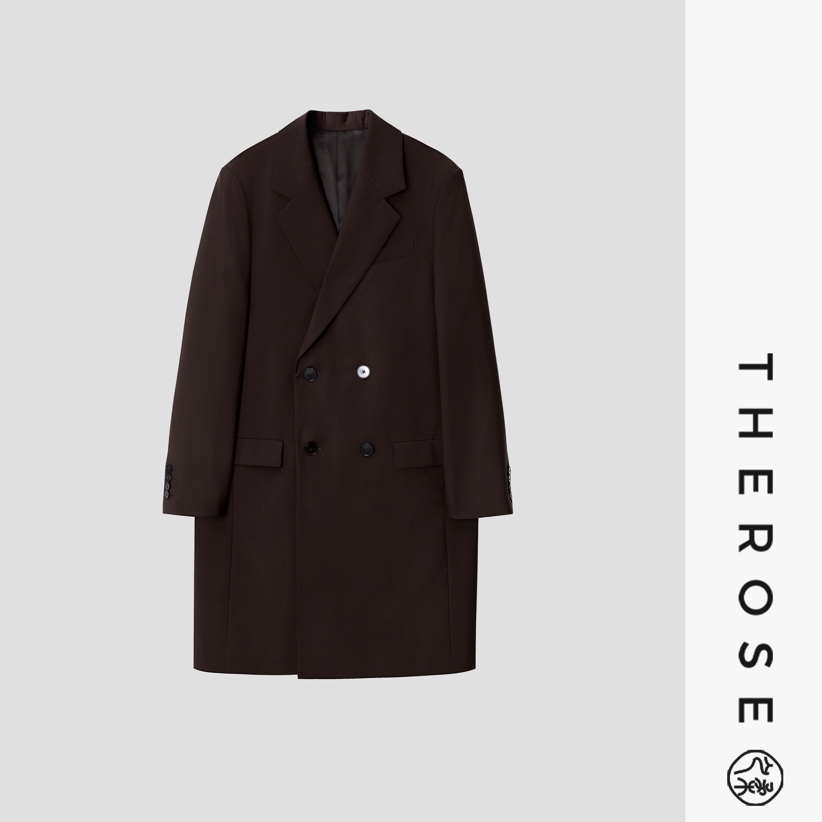 之柔【职场人生】澳洲进口羊毛女士中长款风衣 经典双排扣门襟西装