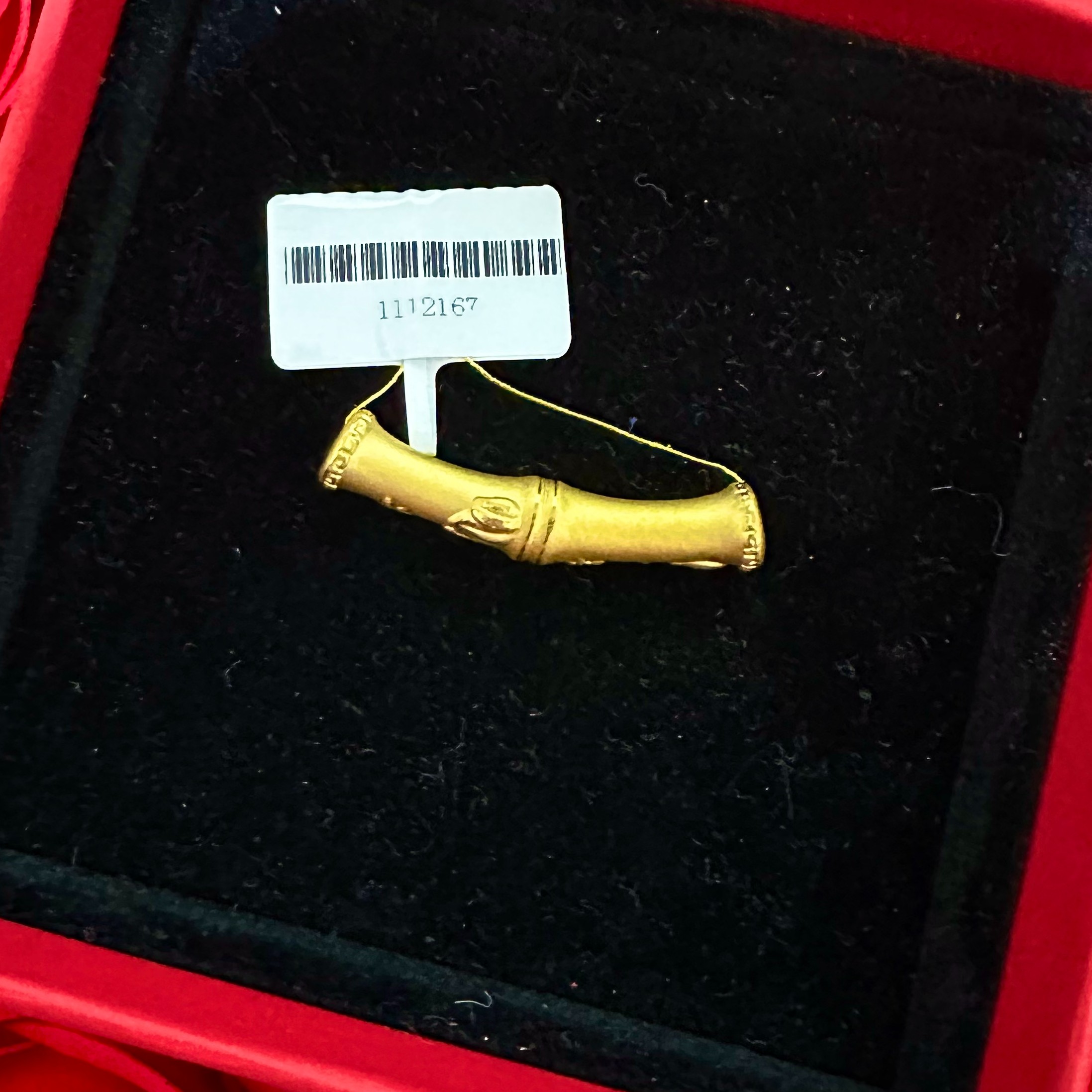 足金999竹节弯管吊坠2.57 2.56