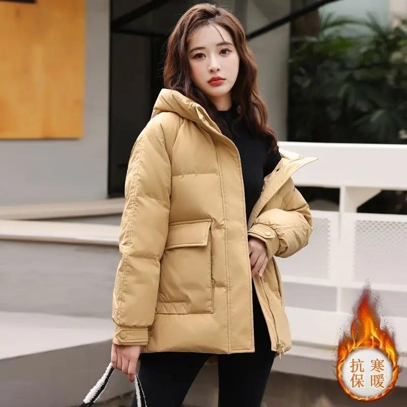 韩版百搭棉服女2023年新款爆款冬季小个子宽松加厚面包服外