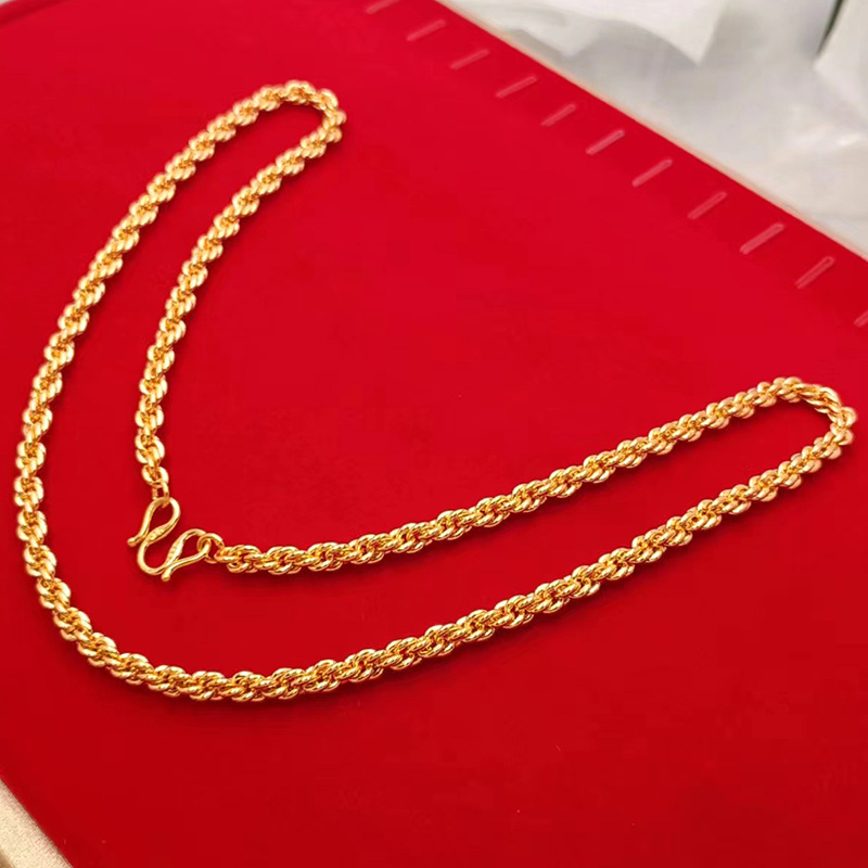 合金项链 麻花项链