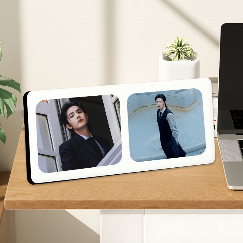 两宫格家居相框定制摆台明星宝宝照片卧室做成水晶婚纱相片桌面框