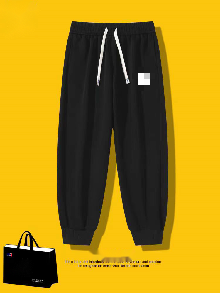 【港澳专供】新品【加绒】卫裤刺绣小W百搭抽绳上市秋冬宽松时尚