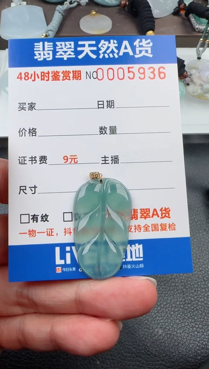 【闪购商品】翡翠颈饰未镶嵌叶子
