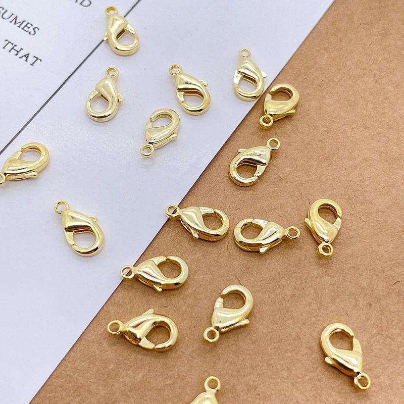 14K 18K包金配件保色龙虾扣弹簧扣手链项链连接扣diy手工饰品材料