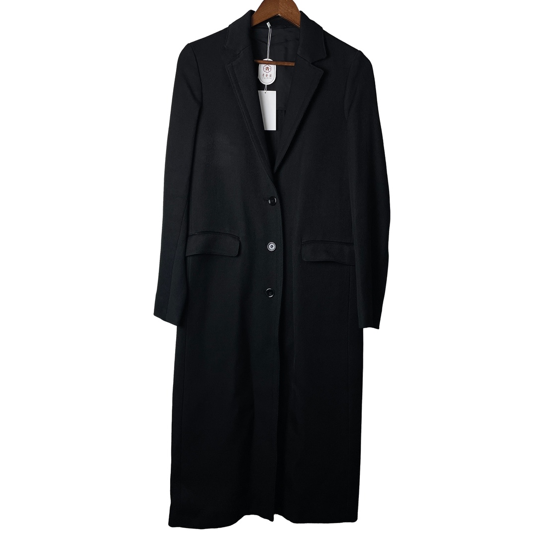 99新 AcneStudios 青奢荟/36码/黑色单排扣翻领长袖大衣////43289
