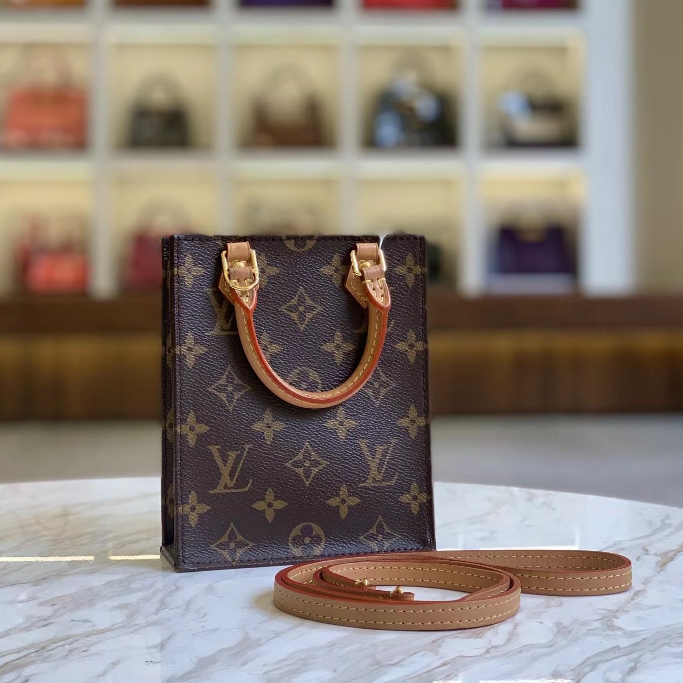 99新 LouisVuitton/路易威登 青奢荟/老花迷你琴谱斜挎包/37199
