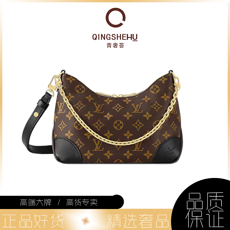 99新 LouisVuitton/路易威登  青奢荟/黑牛角斜跨包/90159